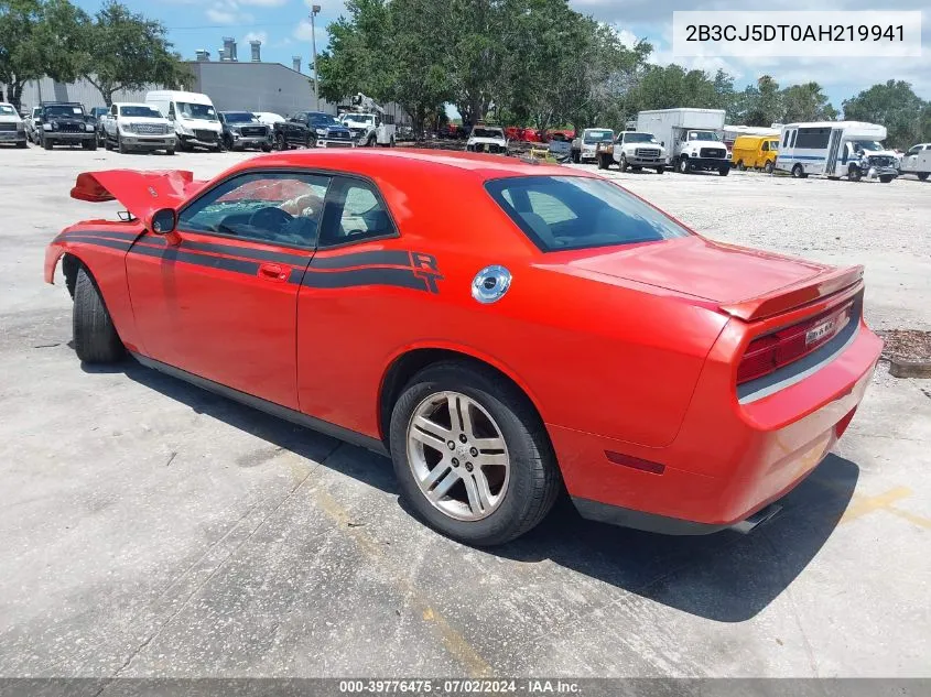 2010 Dodge Challenger R/T VIN: 2B3CJ5DT0AH219941 Lot: 39776475