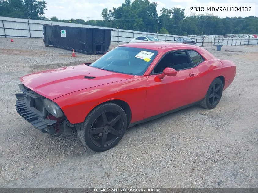 2010 Dodge Challenger Se VIN: 2B3CJ4DV9AH104332 Lot: 40012413