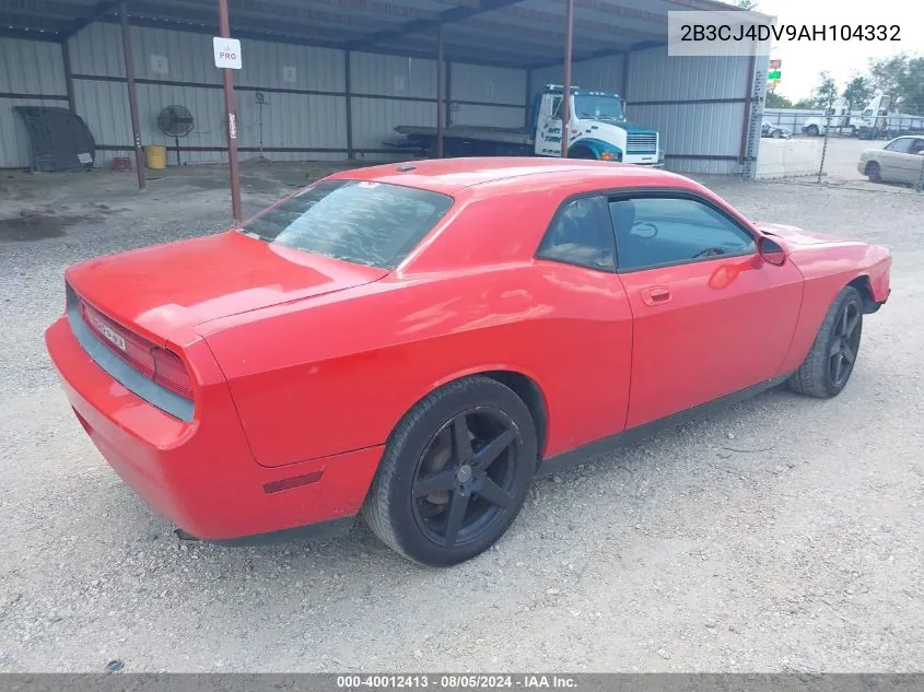 2010 Dodge Challenger Se VIN: 2B3CJ4DV9AH104332 Lot: 40012413