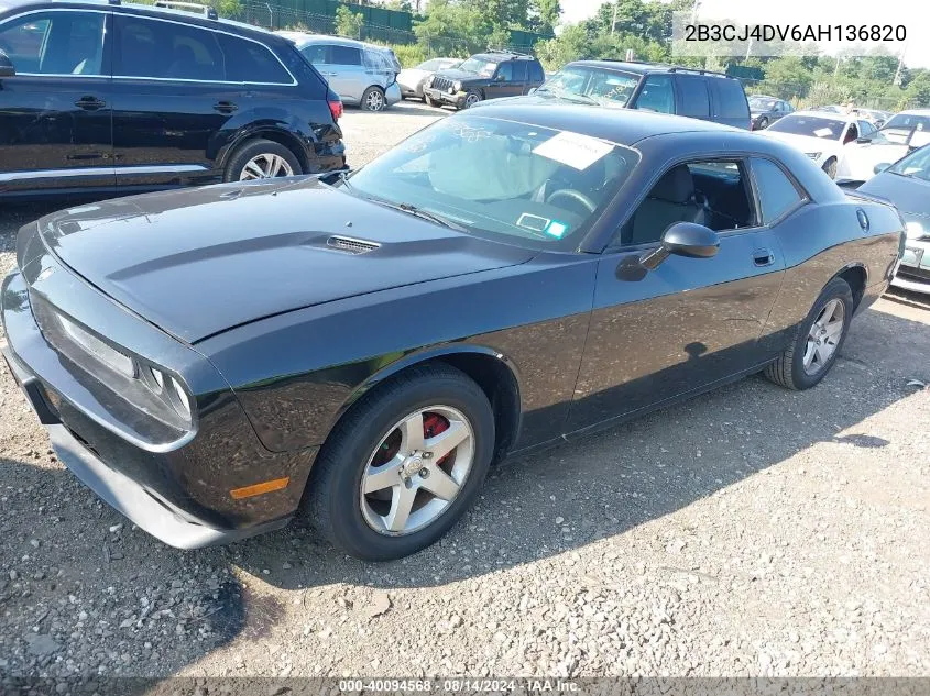 2010 Dodge Challenger Se VIN: 2B3CJ4DV6AH136820 Lot: 40094568