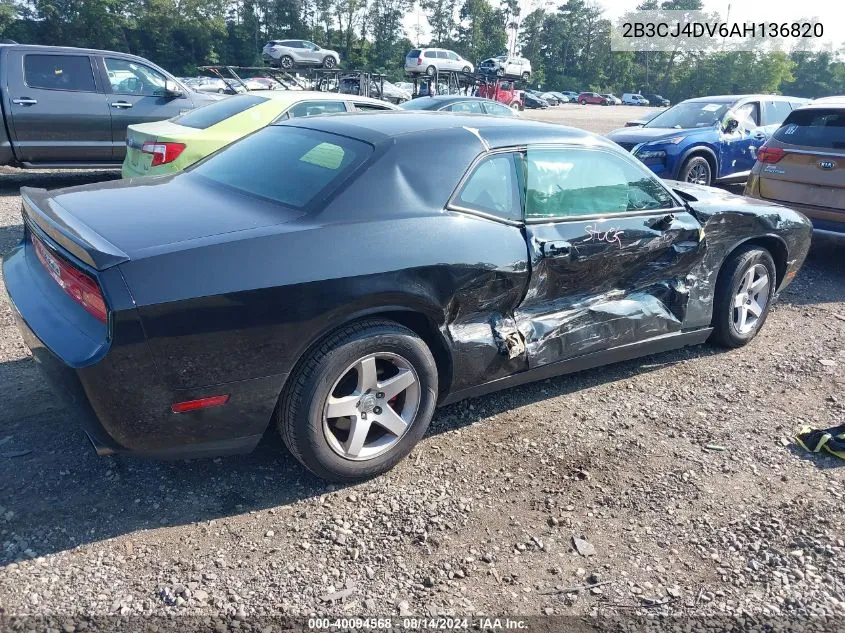 2010 Dodge Challenger Se VIN: 2B3CJ4DV6AH136820 Lot: 40094568