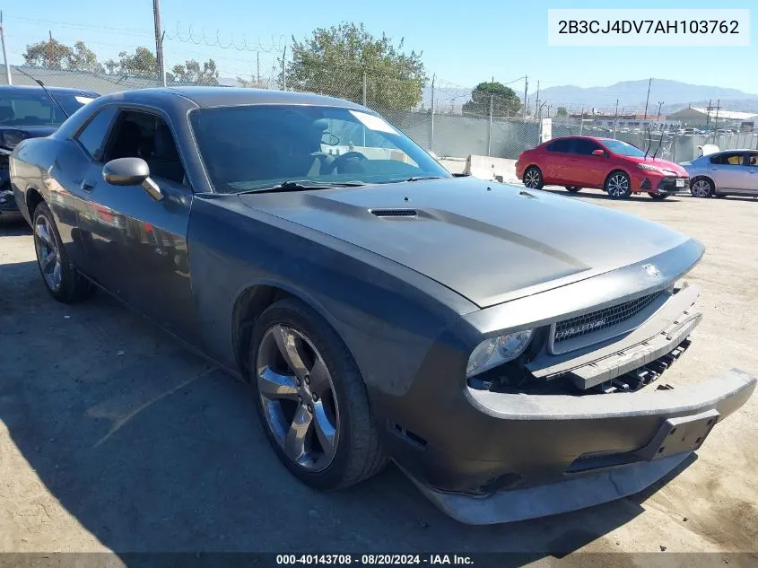 2B3CJ4DV7AH103762 2010 Dodge Challenger Se