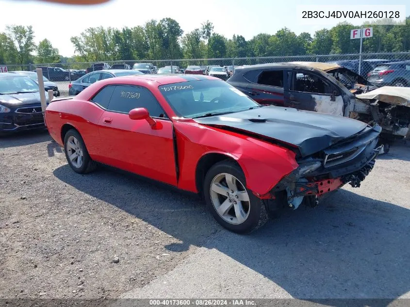 2B3CJ4DV0AH260128 2010 Dodge Challenger Se