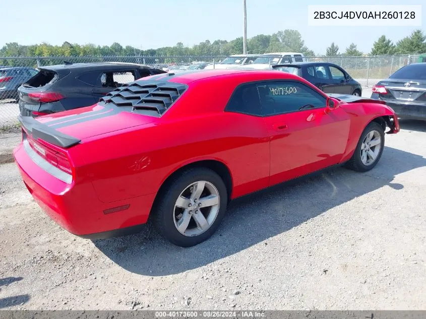 2010 Dodge Challenger Se VIN: 2B3CJ4DV0AH260128 Lot: 40173600