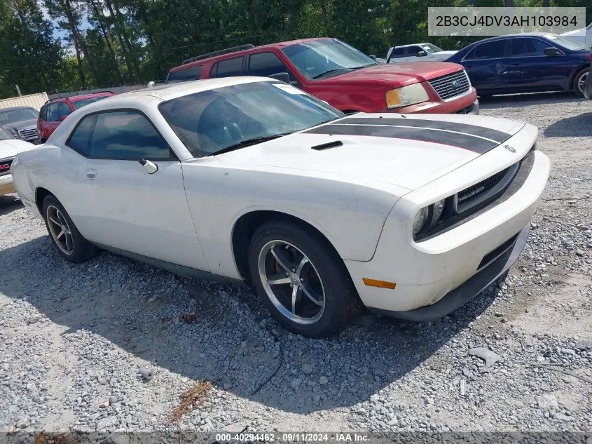 2B3CJ4DV3AH103984 2010 Dodge Challenger Se