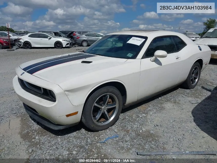 2B3CJ4DV3AH103984 2010 Dodge Challenger Se