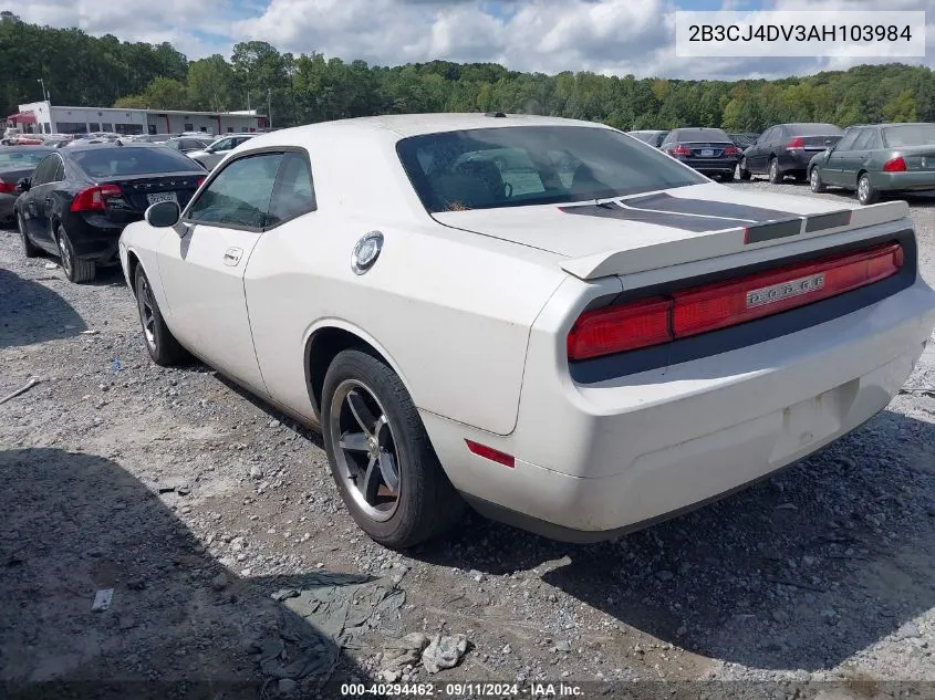 2B3CJ4DV3AH103984 2010 Dodge Challenger Se