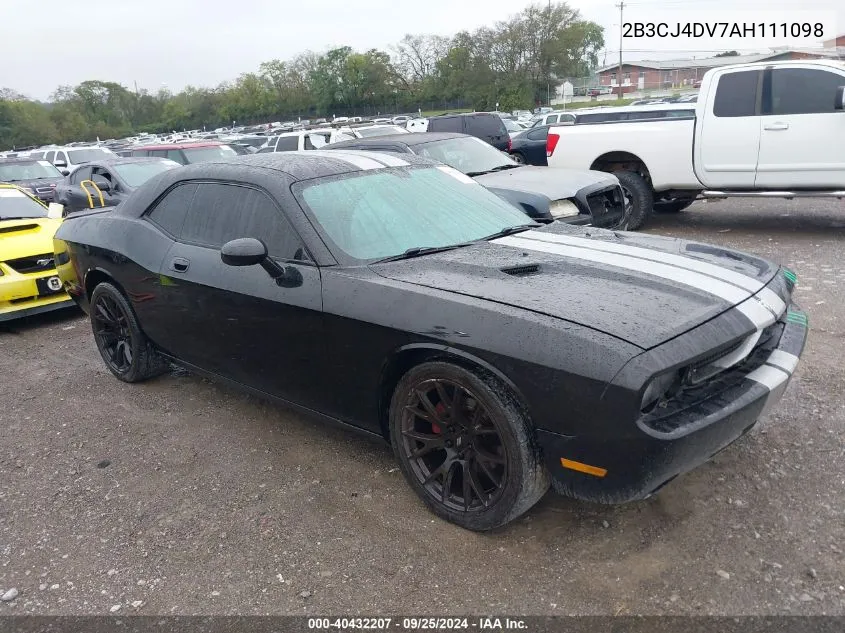 2010 Dodge Challenger Se VIN: 2B3CJ4DV7AH111098 Lot: 40432207