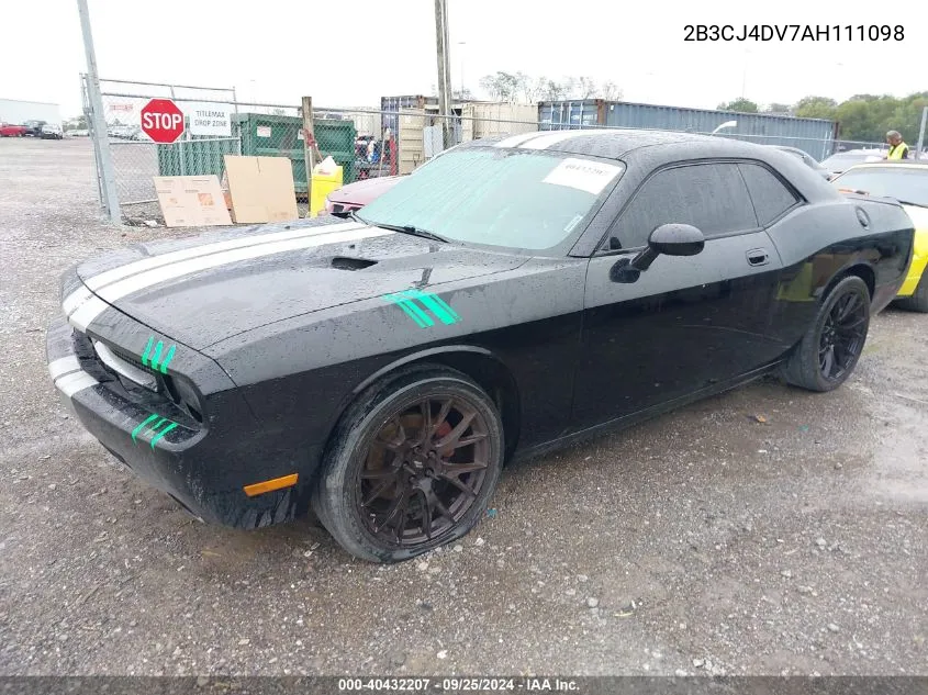 2010 Dodge Challenger Se VIN: 2B3CJ4DV7AH111098 Lot: 40432207