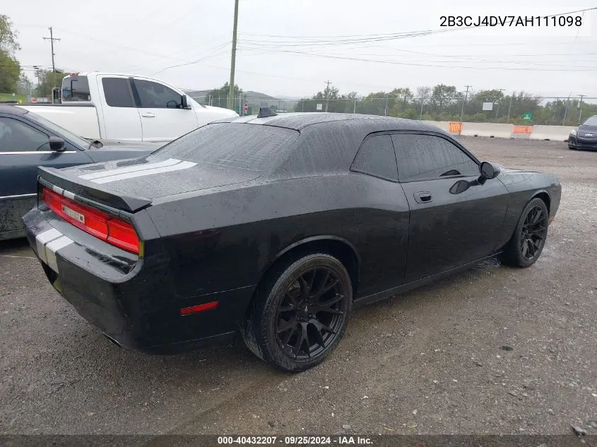 2010 Dodge Challenger Se VIN: 2B3CJ4DV7AH111098 Lot: 40432207