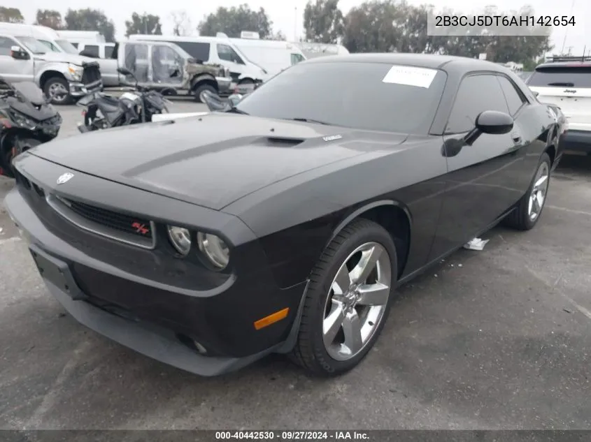 2010 Dodge Challenger R/T VIN: 2B3CJ5DT6AH142654 Lot: 40442530