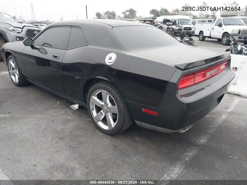 2010 Dodge Challenger R/T VIN: 2B3CJ5DT6AH142654 Lot: 40442530