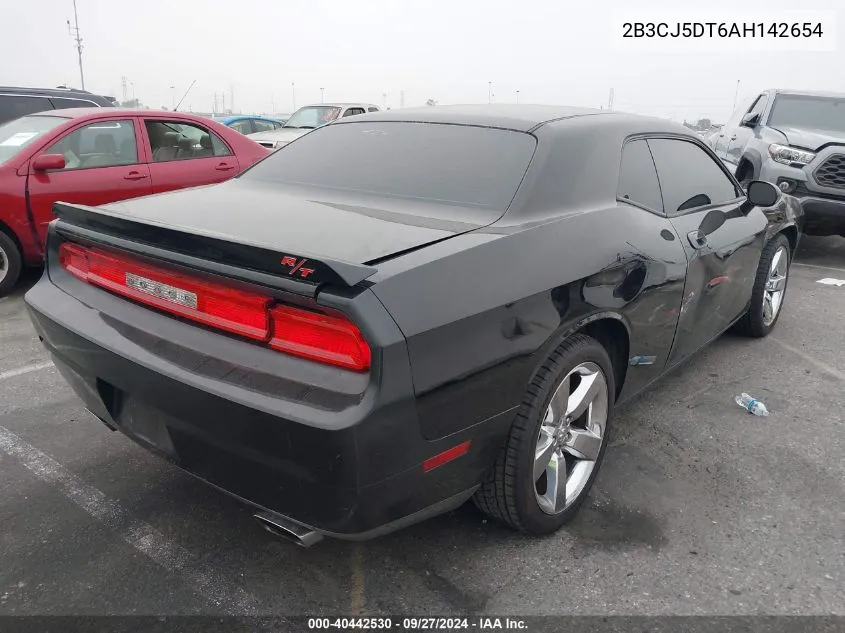 2010 Dodge Challenger R/T VIN: 2B3CJ5DT6AH142654 Lot: 40442530