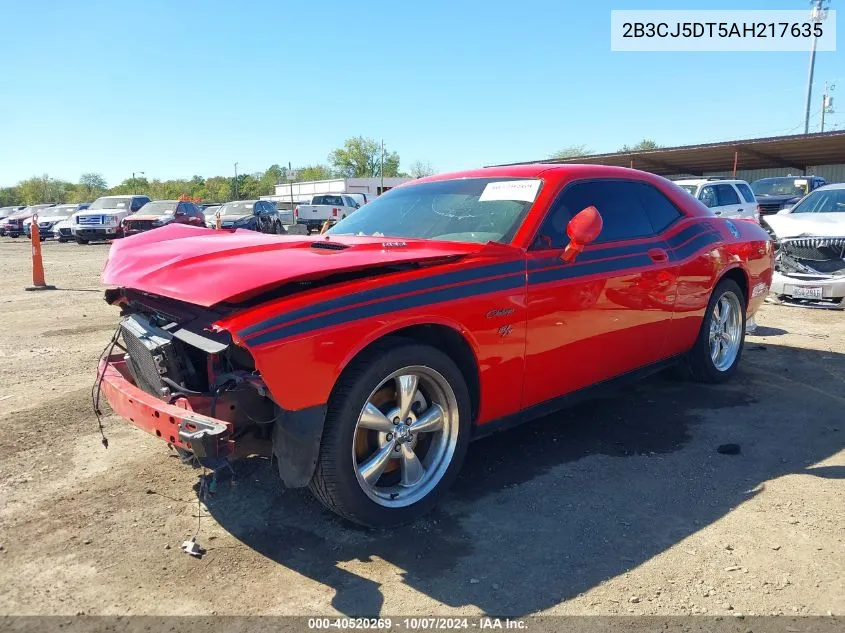 2010 Dodge Challenger R/T VIN: 2B3CJ5DT5AH217635 Lot: 40520269