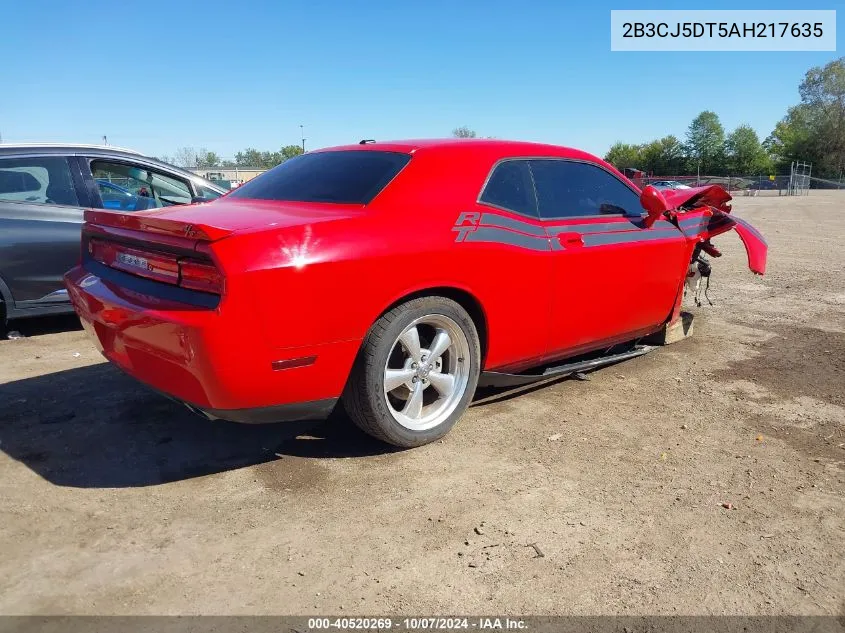 2010 Dodge Challenger R/T VIN: 2B3CJ5DT5AH217635 Lot: 40520269