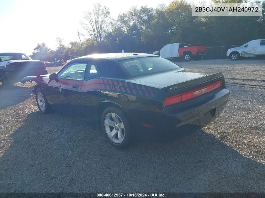 2B3CJ4DV1AH240972 2010 Dodge Challenger Se