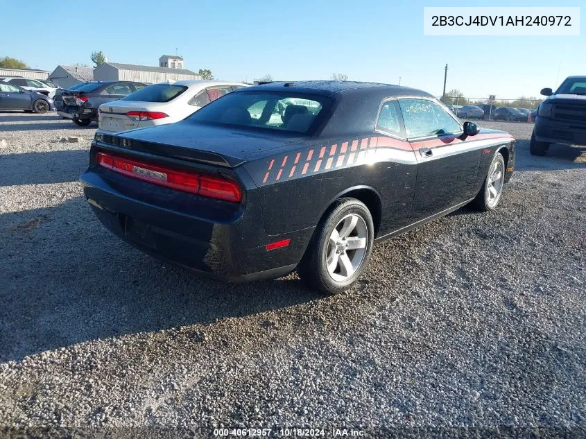 2B3CJ4DV1AH240972 2010 Dodge Challenger Se