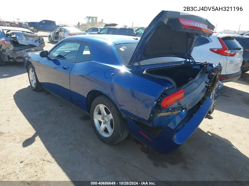 2010 Dodge Challenger Se VIN: 2B3CJ4DV5AH321196 Lot: 40686649