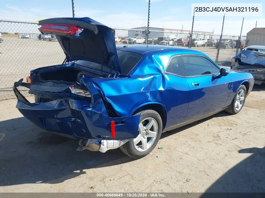 2010 Dodge Challenger Se VIN: 2B3CJ4DV5AH321196 Lot: 40686649