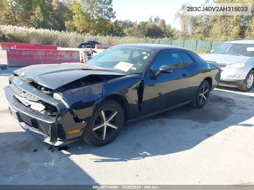 2B3CJ4DV2AH315033 2010 Dodge Challenger Se