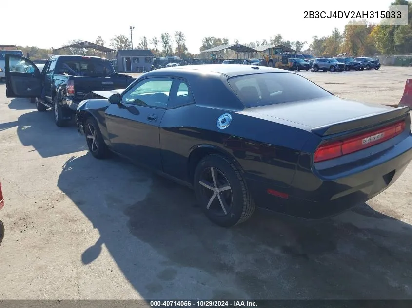 2010 Dodge Challenger Se VIN: 2B3CJ4DV2AH315033 Lot: 40714056