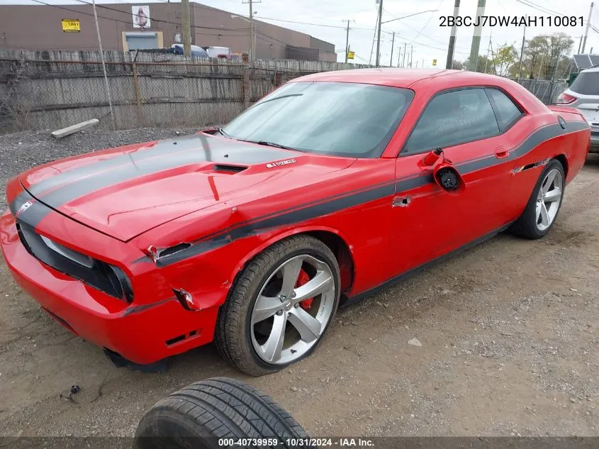 2010 Dodge Challenger Srt8 VIN: 2B3CJ7DW4AH110081 Lot: 40739959