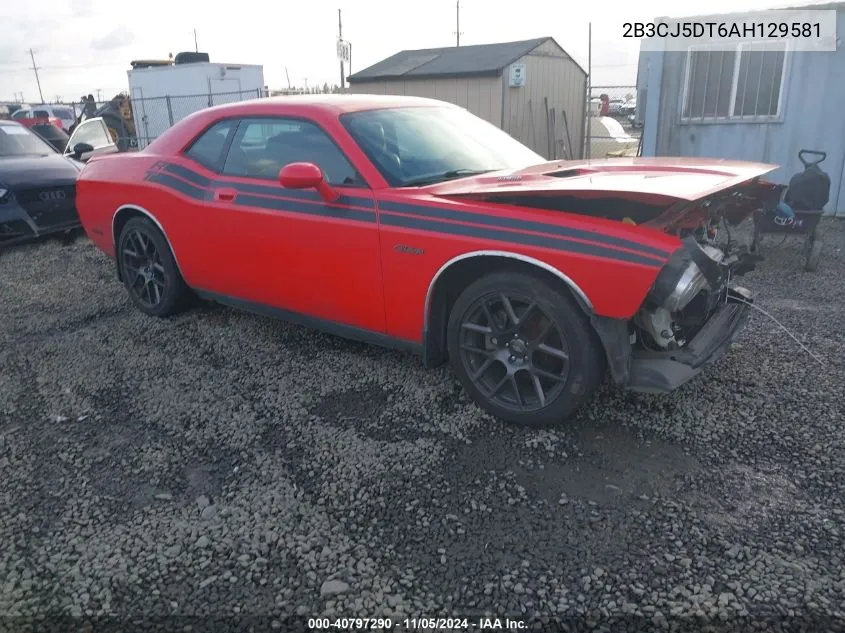 2010 Dodge Challenger R/T Classic VIN: 2B3CJ5DT6AH129581 Lot: 40797290