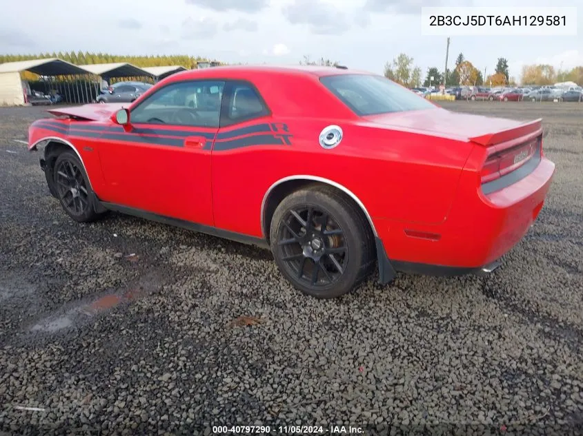 2010 Dodge Challenger R/T Classic VIN: 2B3CJ5DT6AH129581 Lot: 40797290