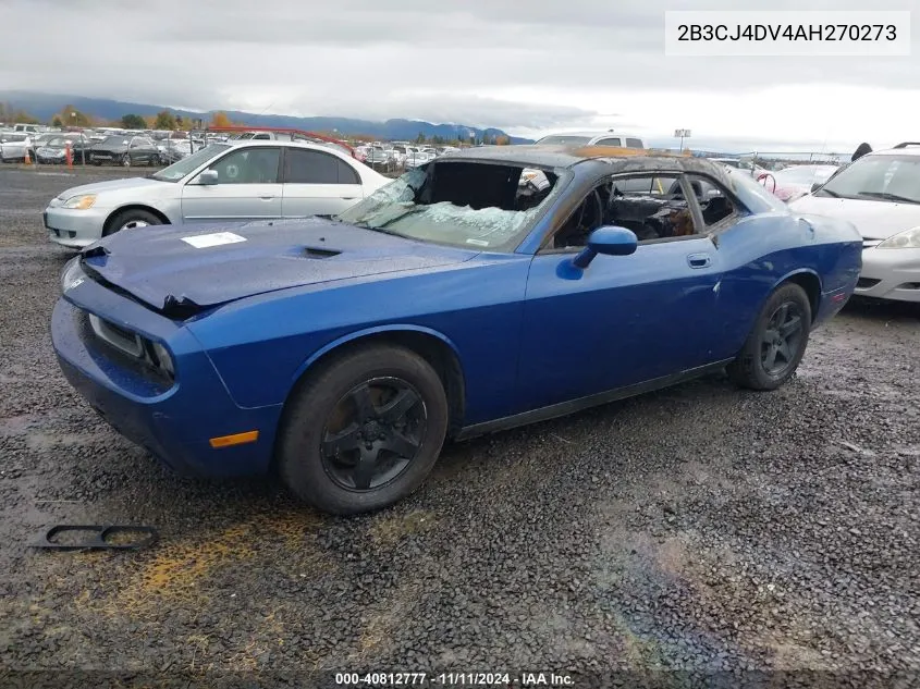 2B3CJ4DV4AH270273 2010 Dodge Challenger Se