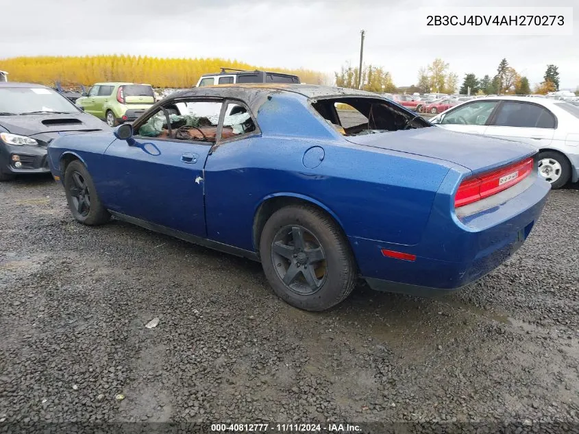 2B3CJ4DV4AH270273 2010 Dodge Challenger Se