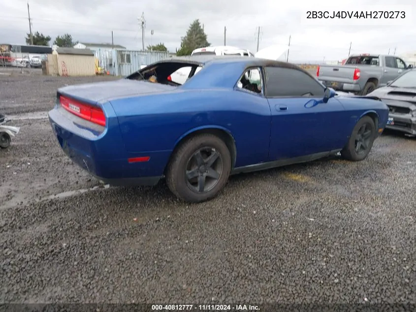 2B3CJ4DV4AH270273 2010 Dodge Challenger Se