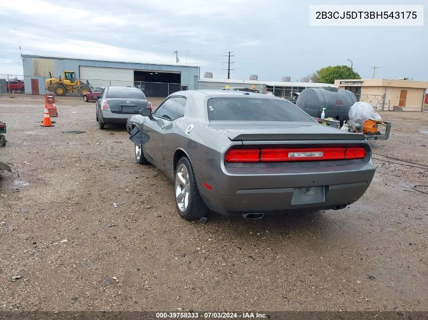 2011 Dodge Challenger R/T VIN: 2B3CJ5DT3BH543175 Lot: 39758333