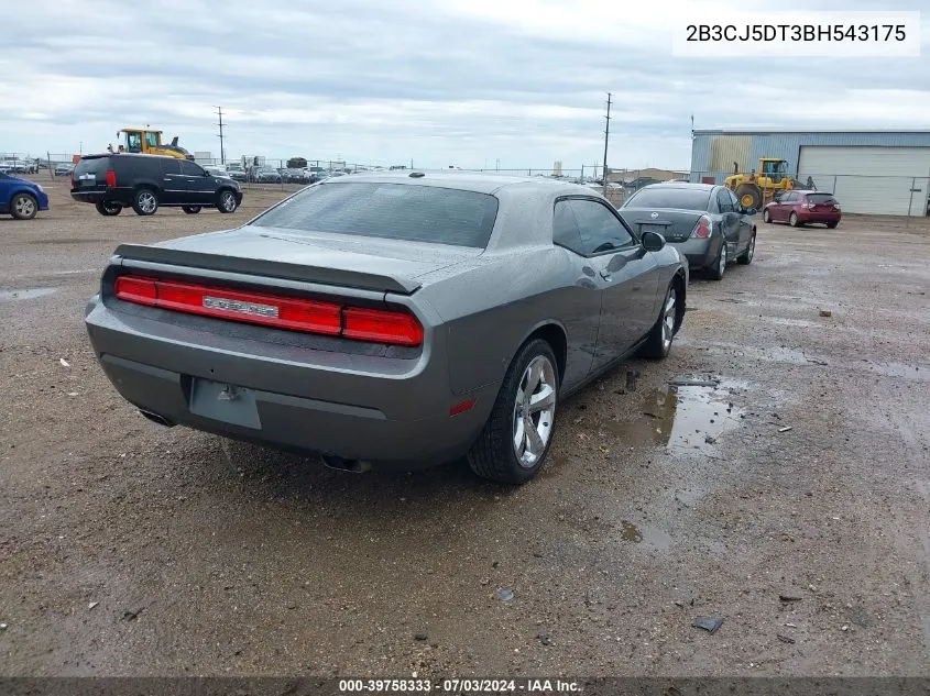 2011 Dodge Challenger R/T VIN: 2B3CJ5DT3BH543175 Lot: 39758333