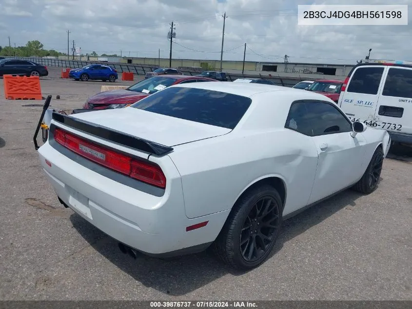 2B3CJ4DG4BH561598 2011 Dodge Challenger