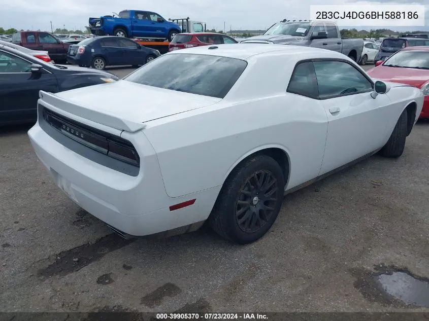 2011 Dodge Challenger VIN: 2B3CJ4DG6BH588186 Lot: 39905370