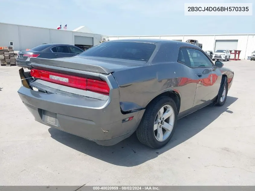 2011 Dodge Challenger VIN: 2B3CJ4DG6BH570335 Lot: 40020959