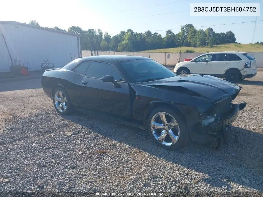 2011 Dodge Challenger R/T VIN: 2B3CJ5DT3BH604752 Lot: 40199526