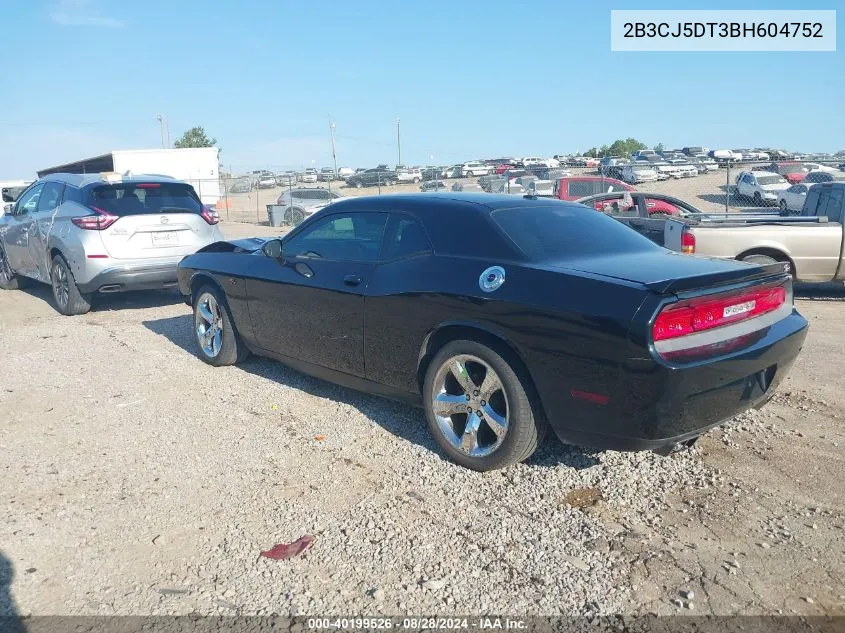 2011 Dodge Challenger R/T VIN: 2B3CJ5DT3BH604752 Lot: 40199526