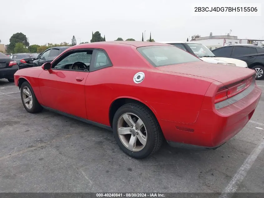 2011 Dodge Challenger VIN: 2B3CJ4DG7BH515506 Lot: 40240841