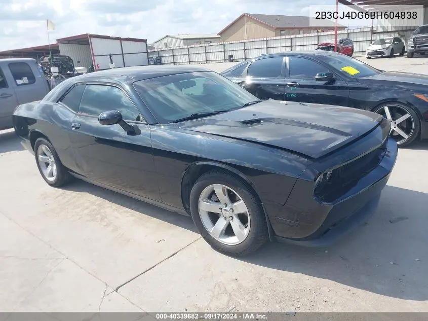 2011 Dodge Challenger VIN: 2B3CJ4DG6BH604838 Lot: 40339682