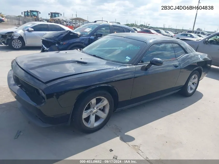 2011 Dodge Challenger VIN: 2B3CJ4DG6BH604838 Lot: 40339682