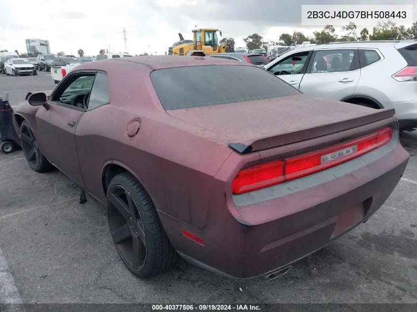 2011 Dodge Challenger VIN: 2B3CJ4DG7BH508443 Lot: 40377506