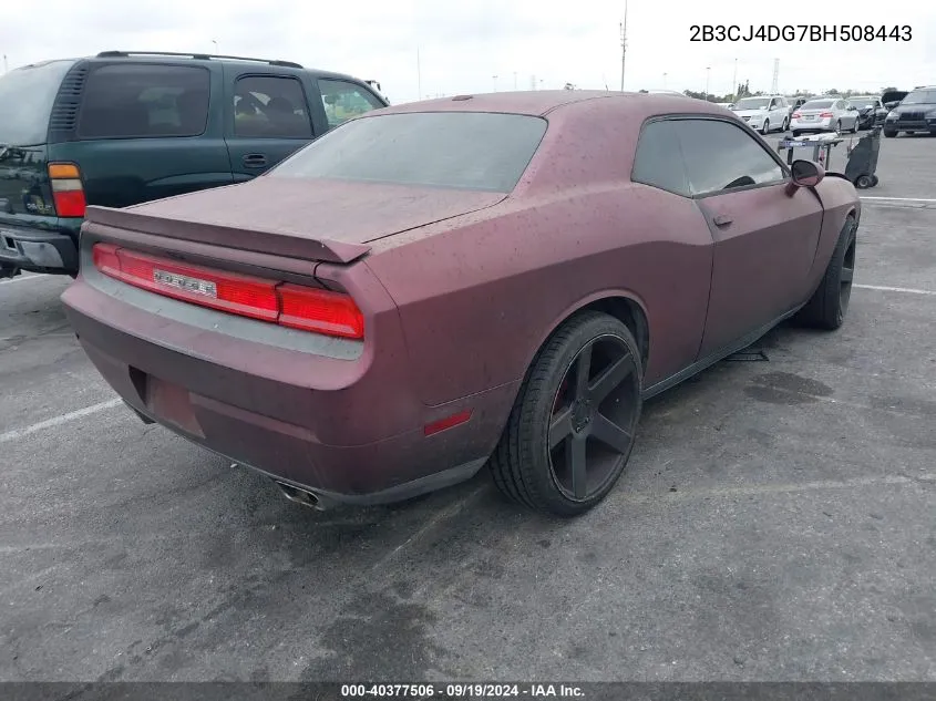 2011 Dodge Challenger VIN: 2B3CJ4DG7BH508443 Lot: 40377506