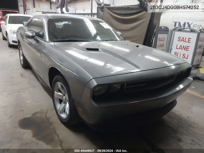 2011 Dodge Challenger VIN: 2B3CJ4DG0BH574252 Lot: 40449837