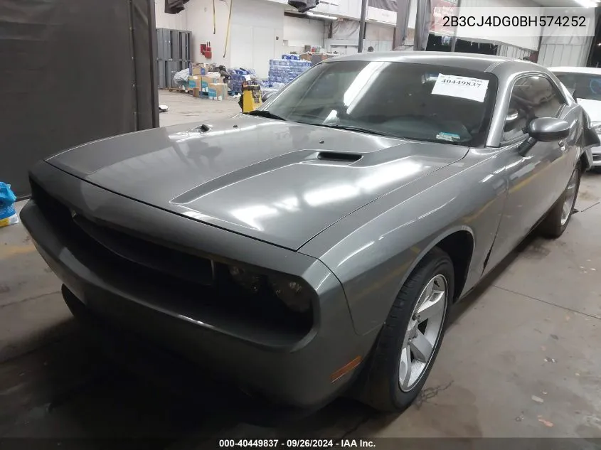 2011 Dodge Challenger VIN: 2B3CJ4DG0BH574252 Lot: 40449837