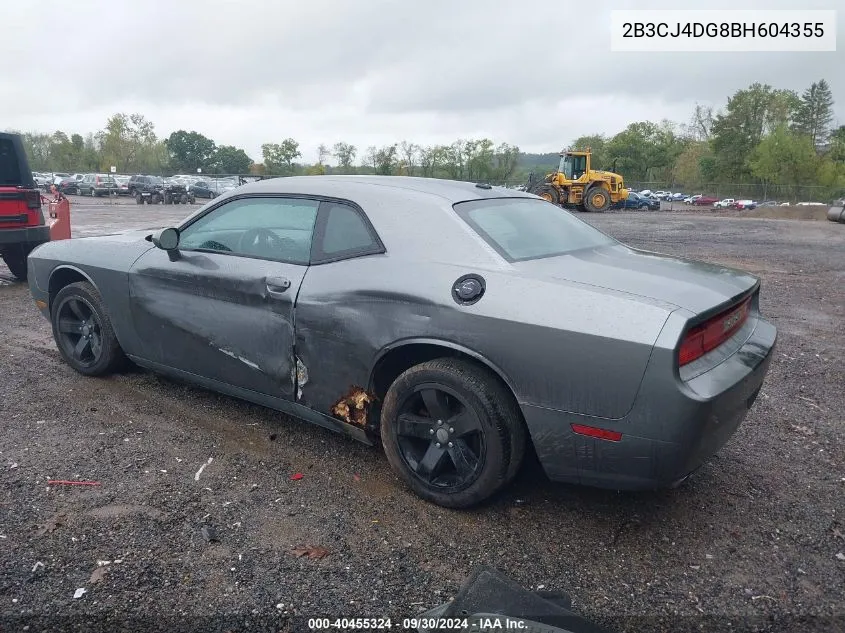 2011 Dodge Challenger VIN: 2B3CJ4DG8BH604355 Lot: 40455324