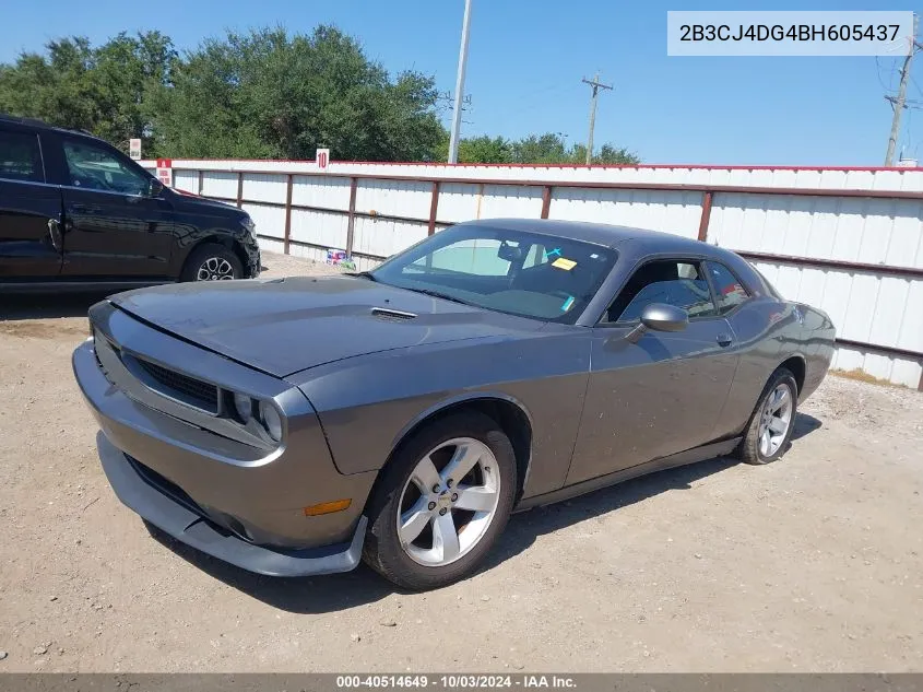 2011 Dodge Challenger VIN: 2B3CJ4DG4BH605437 Lot: 40514649