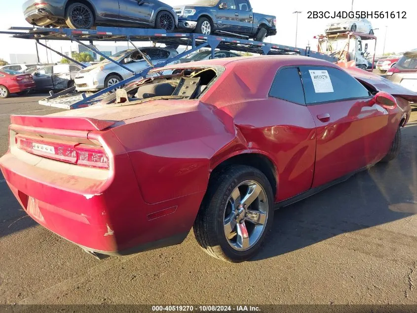 2011 Dodge Challenger VIN: 2B3CJ4DG5BH561612 Lot: 40519270