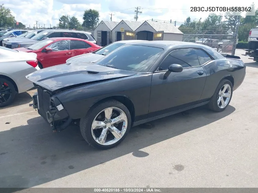 2B3CJ5DT0BH558362 2011 Dodge Challenger R/T