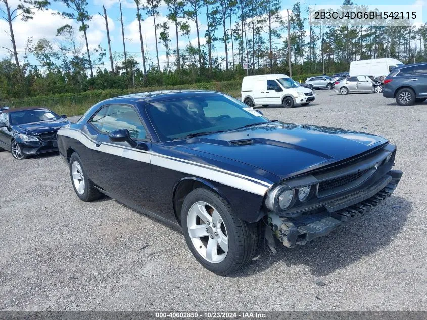 2011 Dodge Challenger VIN: 2B3CJ4DG6BH542115 Lot: 40602859